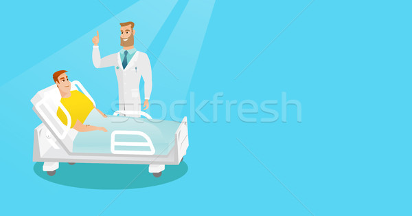 Doctor visiting a patient vector illustration. Stock photo © RAStudio