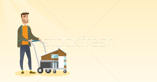 Ravi homme achat maison poussant [[stock_photo]] © RAStudio