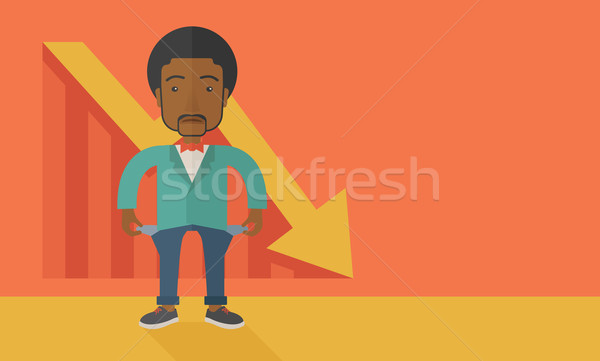 アフリカ ビジネスマン 失敗した 若い男 立って 悪い ストックフォト © RAStudio
