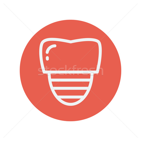 Tooth implant thin line icon Stock photo © RAStudio