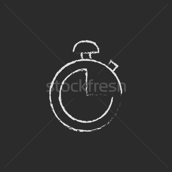 секундомер икона мелом рисованной доске Сток-фото © RAStudio
