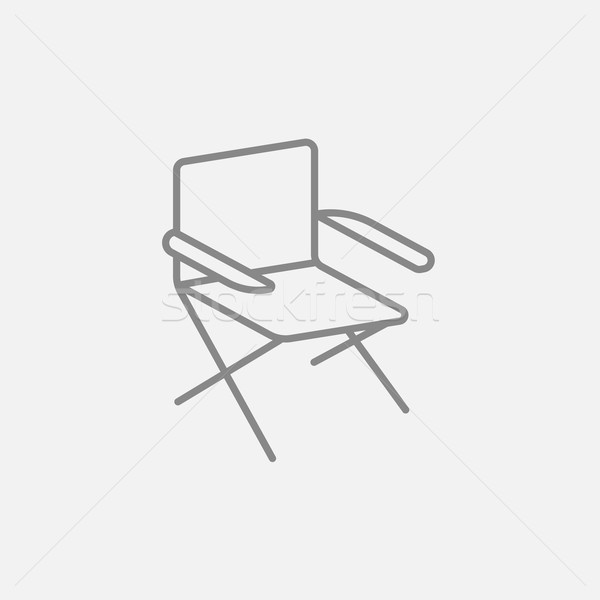 Folding chair line icon. Stock photo © RAStudio