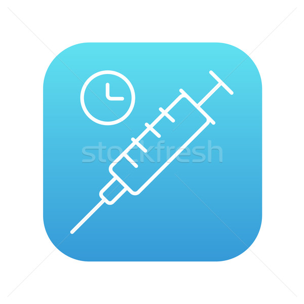 Syringe line icon. Stock photo © RAStudio