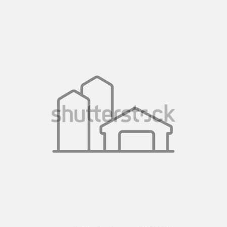 Farm buildings line icon. Stock photo © RAStudio