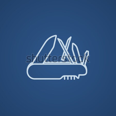 Multipurpose knife line icon. Stock photo © RAStudio