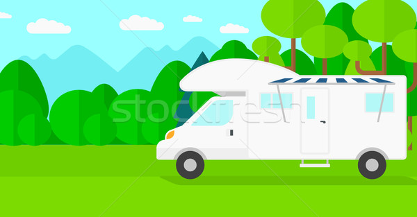 Background of motorhome in the forest. Stock photo © RAStudio