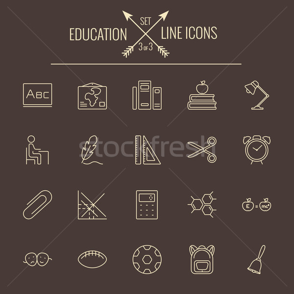 Education icon set. Stock photo © RAStudio