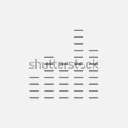 Digitális hangszínszabályozó vonal ikon sarkok háló Stock fotó © RAStudio