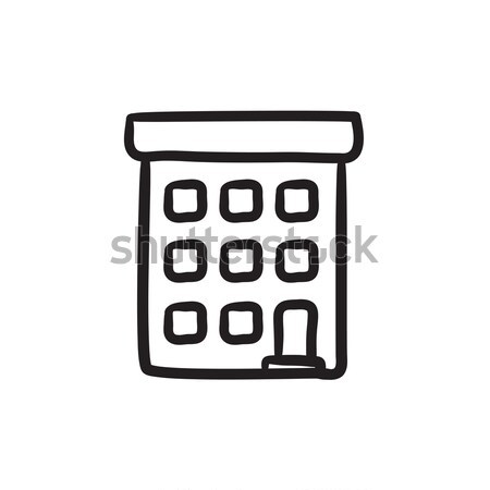 Condominium building sketch icon. Stock photo © RAStudio