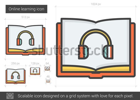 Online learning line icon. Stock photo © RAStudio