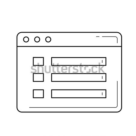 Stock photo: File details line icon.