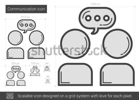 Kommunikáció vonal ikon vektor izolált fehér Stock fotó © RAStudio