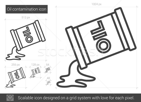 Oil contamination line icon. Stock photo © RAStudio