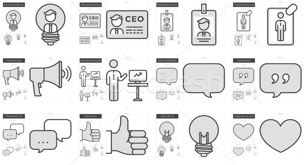 Human resources line icon set. Stock photo © RAStudio