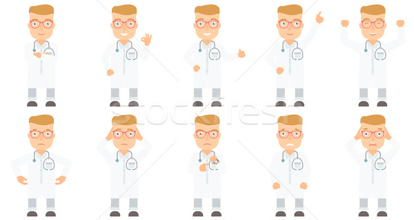 Vector set of doctors characters. Stock photo © RAStudio