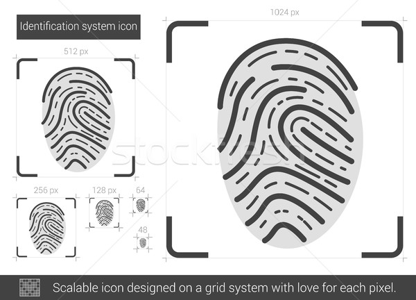 Identification system line icon. Stock photo © RAStudio