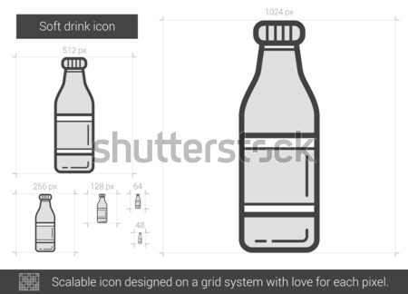 Soft drink line icon. Stock photo © RAStudio