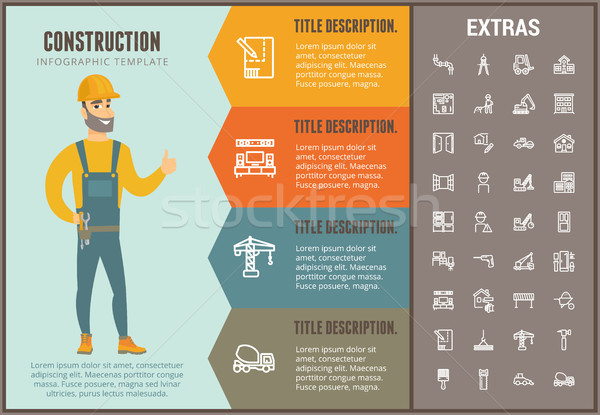 Construction infographic template and elements. Stock photo © RAStudio