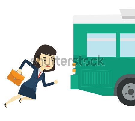 Mujer ejecutando autobús alterar Asia mujer de negocios Foto stock © RAStudio