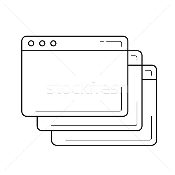 New tab line icon. Stock photo © RAStudio