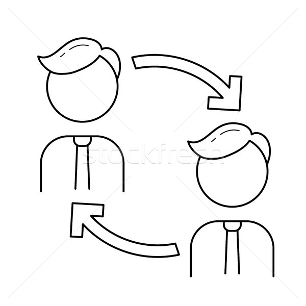 Staff turnover vector line icon. Stock photo © RAStudio