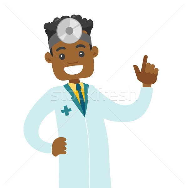 Jovem médico médico vestido cabeça usado Foto stock © RAStudio