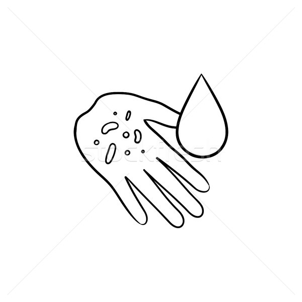Washing arm hand drawn outline doodle icon. Stock photo © RAStudio