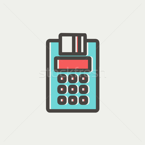 Credit Card Machine thin line icon Stock photo © RAStudio