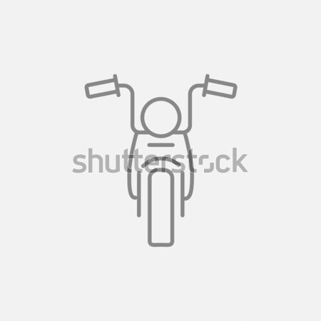 Stock photo: Motorcycle line icon.