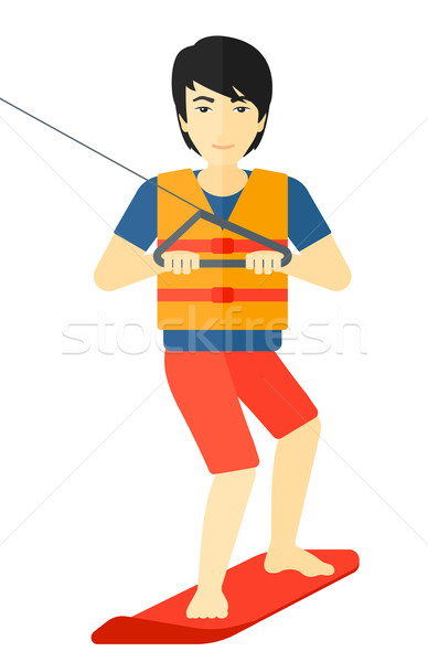 Profi sportoló ázsiai vektor terv illusztráció Stock fotó © RAStudio