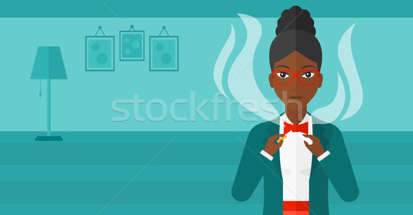 Woman quit smoking. Stock photo © RAStudio