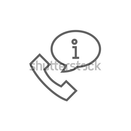 Telefonkagyló információ jel vonal ikon sarkok háló Stock fotó © RAStudio