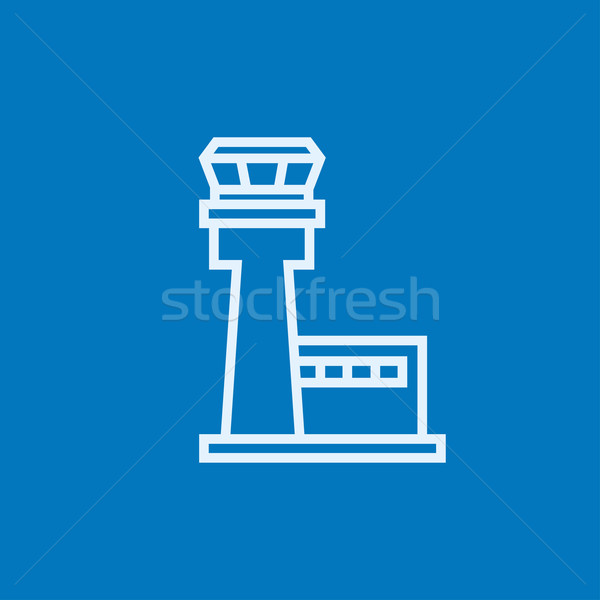 Flight control tower line icon. Stock photo © RAStudio