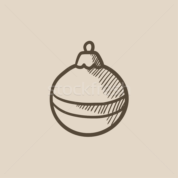 Christmas-tree decoration sketch icon. Stock photo © RAStudio