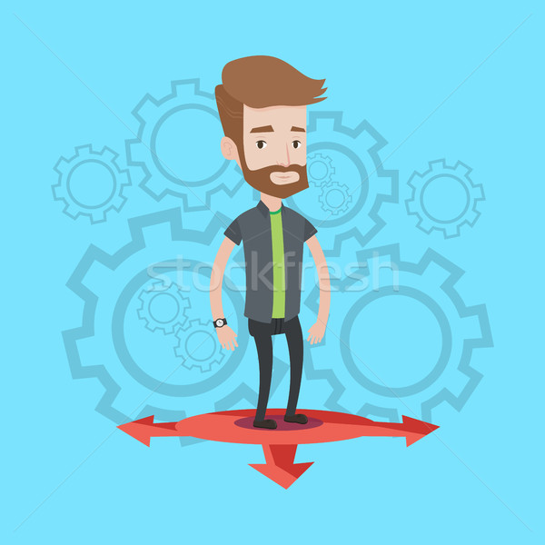 Man choosing career way vector illustration. Stock photo © RAStudio