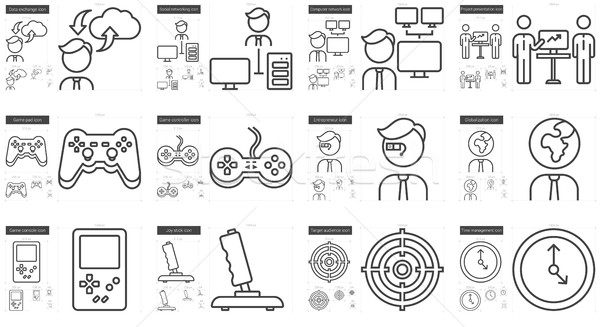 Hi-Tech line icon set. Stock photo © RAStudio