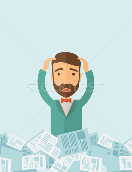 Man have a lot of work Stock photo © RAStudio