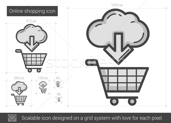 Online shopping line icon. Stock photo © RAStudio