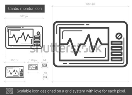 Cardio supervisar línea icono vector aislado Foto stock © RAStudio