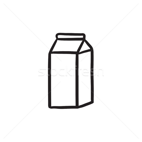 Packaged dairy product sketch icon. Stock photo © RAStudio