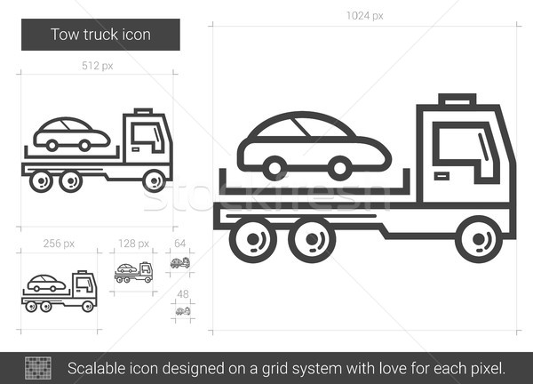 Tow truck line icon. Stock photo © RAStudio