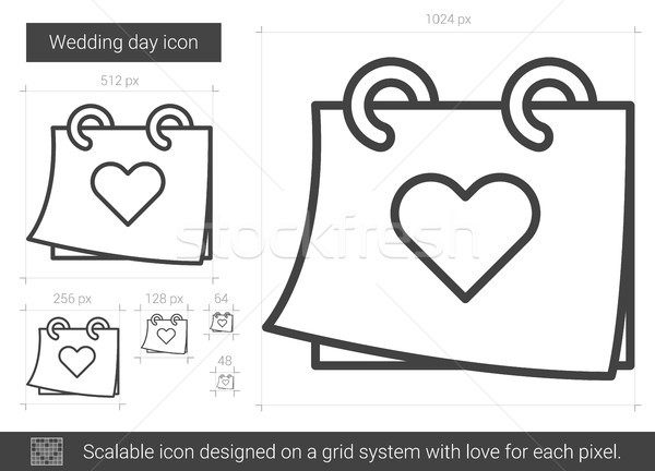 Wedding day line icon. Stock photo © RAStudio