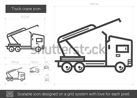 Truck crane line icon. Stock photo © RAStudio
