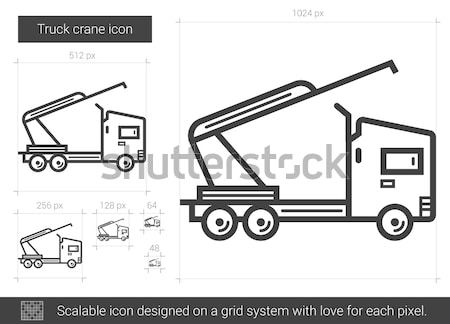 Teherautó állvány vonal ikon vektor izolált Stock fotó © RAStudio