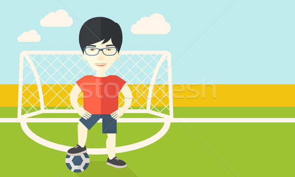 Football player with ball. Stock photo © RAStudio