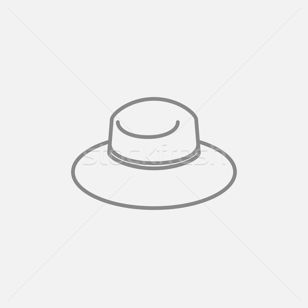 Summer hat line icon. Stock photo © RAStudio