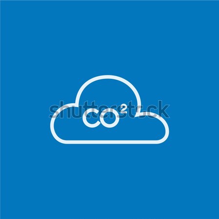 CO2 sign in cloud line icon. Stock photo © RAStudio