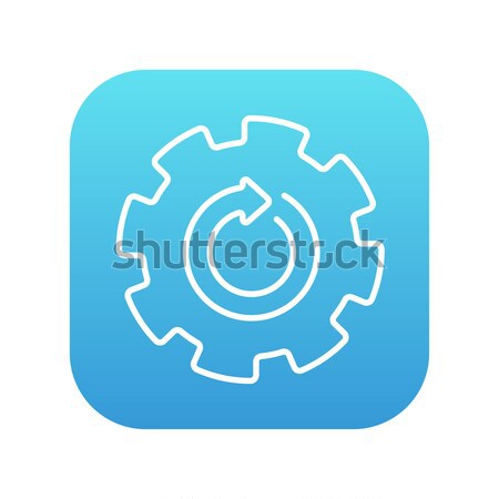 Gear wheel with arrow line icon. Stock photo © RAStudio