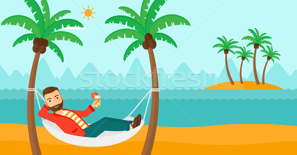 Man chilling in hammock. Stock photo © RAStudio