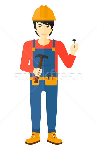 Cheerful repairman engineer. Stock photo © RAStudio